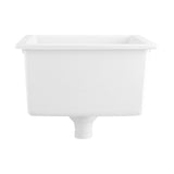 Welba Kitchen Sink Granite Basin Single Bowl 45cmx45cm White