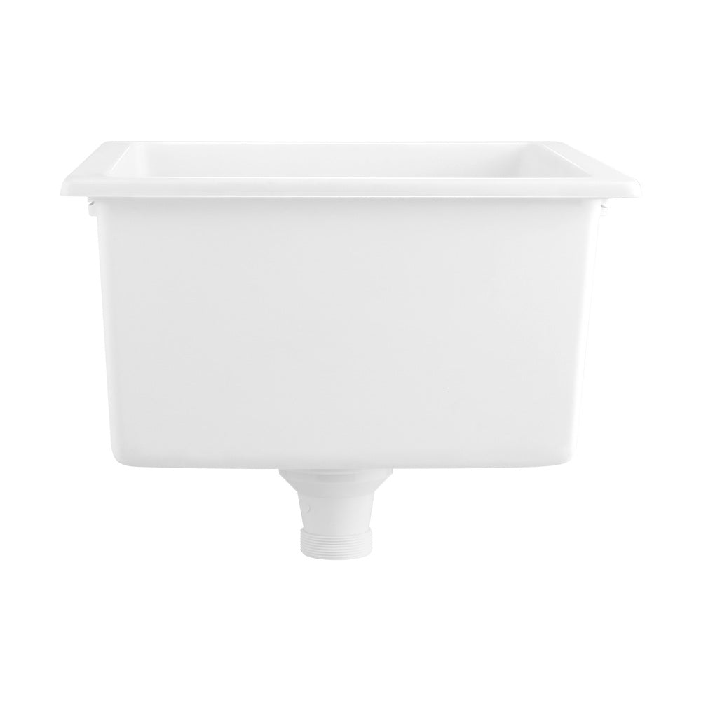 Welba Kitchen Sink Granite Basin Single Bowl 45cmx45cm White