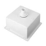 Welba Kitchen Sink Granite Basin Single Bowl 45cmx45cm White - Rear View