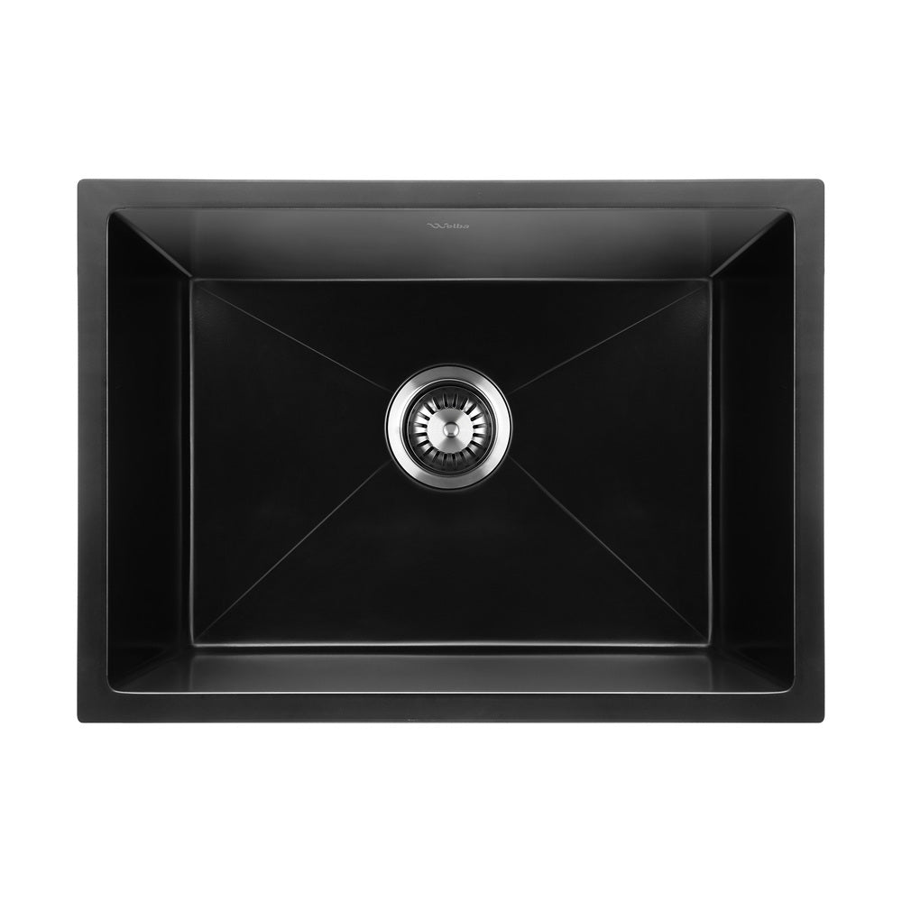 Welba Kitchen Sink 55x45cm Granite Basin Single Bowl Black