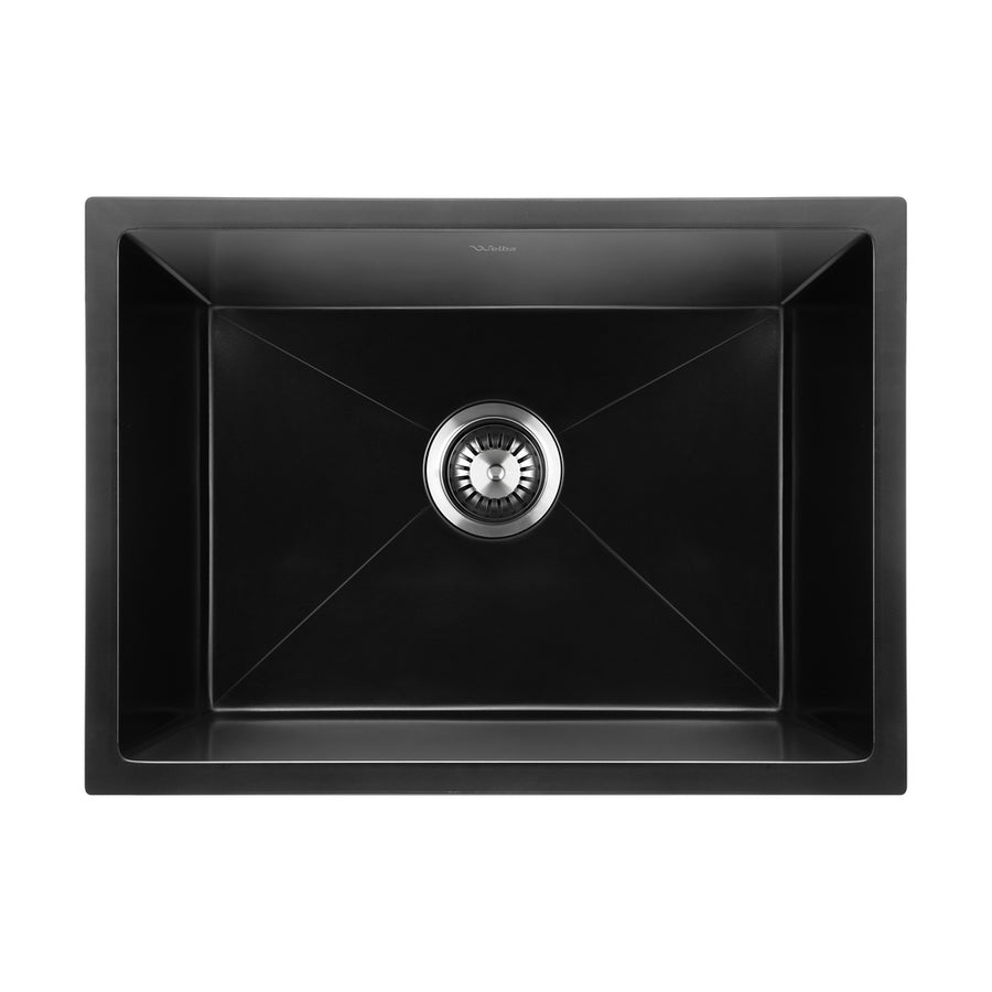 Welba Kitchen Sink 55x45cm Granite Basin Single Bowl Black, image 2