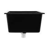 Welba Kitchen Sink 55x45cm Granite Basin Single Bowl Black - Close-Up Angle
