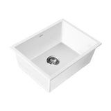 Welba Kitchen Sink 55x45cm Granite Basin Single Bowl White