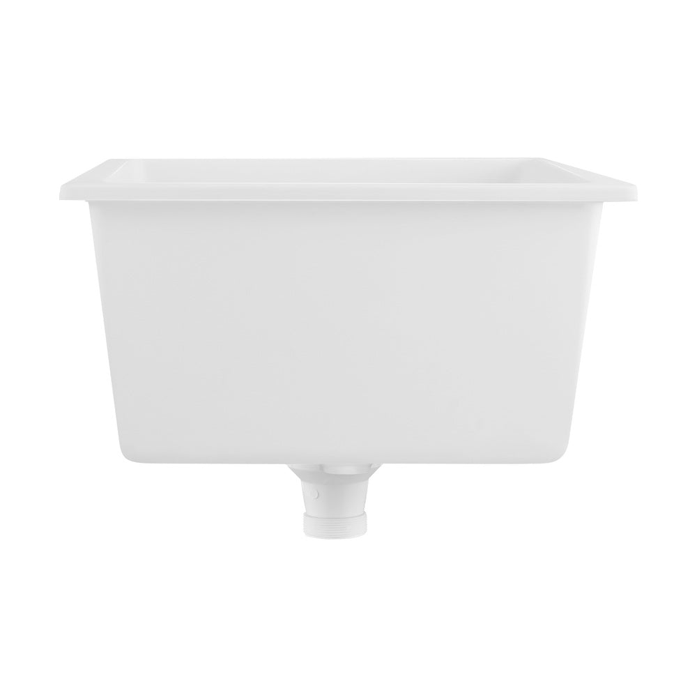 Welba Kitchen Sink 55x45cm Granite Basin Single Bowl White