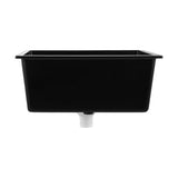 Welba Kitchen Sink 70x45cm Granite Basin Single Bowl Black - Top-Down View