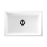 Welba Kitchen Sink 70x45cm Granite Basin Single Bowl White