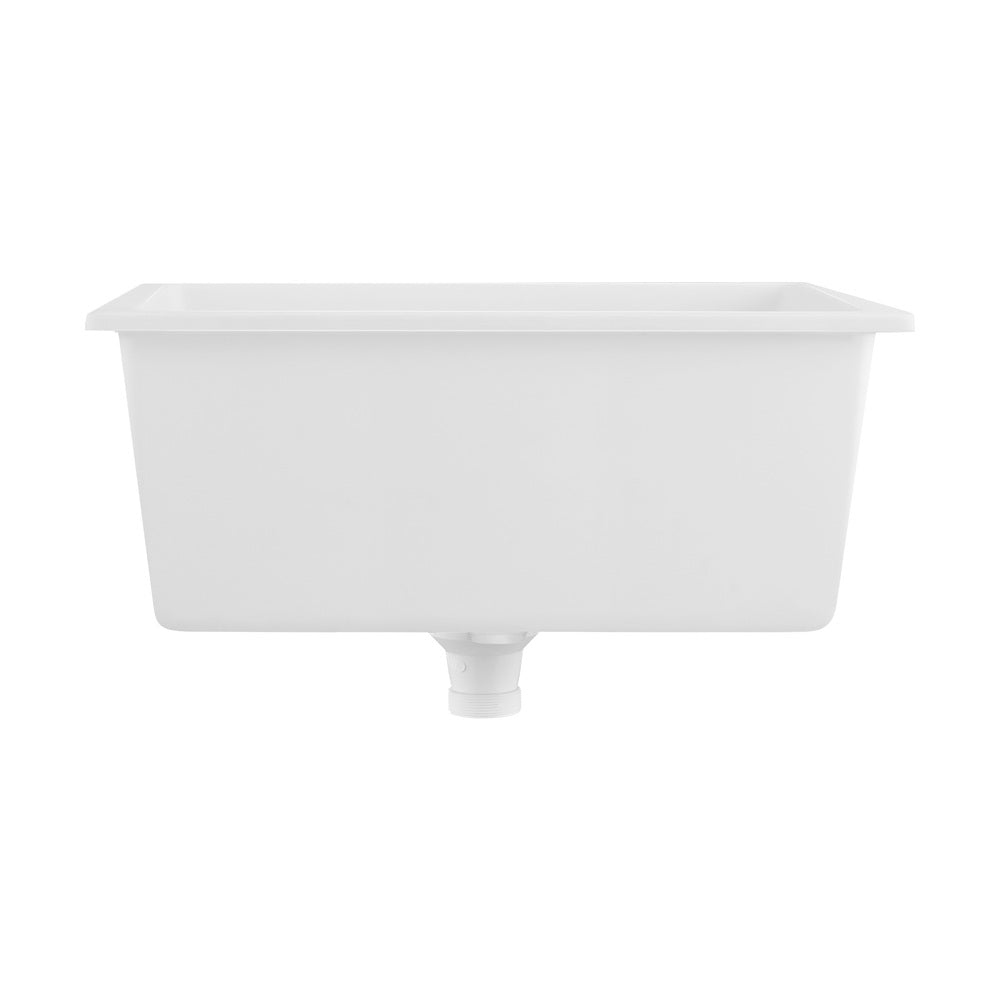 Welba Kitchen Sink 70x45cm Granite Basin Single Bowl White