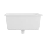 Welba Kitchen Sink 70x45cm Granite Basin Single Bowl White - Top-Down View