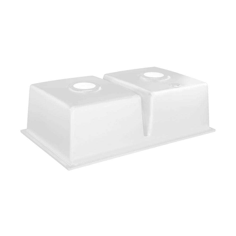 Welba Granite Sink Double Bowl 770mmx450mm White