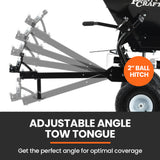 PlantCraft 160L Tow Behind Broadcast Seed and Fertiliser Spreader, 158kg Load, Heavy Duty - Side View