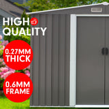 Garden Shed Spire Roof 6ft x 8ft Outdoor Storage Shelter - Grey - Top-Down View