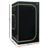 Green Fingers Grow Tent 100x100x200CM Hydroponics Kit Indoor Plant Room System - Front View