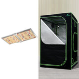 Green Fingers Grow Tent Light Kit 100x100x200CM 2200W LED Full Spectrum - Low Angle