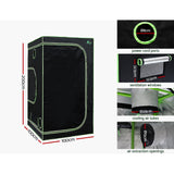Green Fingers Grow Tent Light Kit 100x100x200CM 4500W LED Full Spectrum - Top-Down View