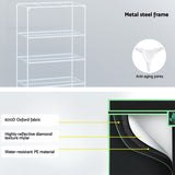 Green Fingers Grow Tent 100x60x180cm 4 Tiers Kits Hydroponics Indoor Grow System - 45-Degree Angle