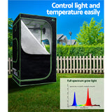 Green Fingers Grow Tent Light Kit 120x120x200CM 2200W LED Full Spectrum - Side View