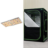 Green Fingers Grow Tent Light Kit 120x120x200CM 2200W LED Full Spectrum - Low Angle