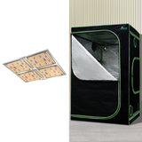 Green Fingers Grow Tent Light Kit 120x120x200CM 4500W LED Full Spectrum - Low Angle