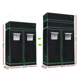 Greenfingers Grow Tent 120x60x210CM Height Adjustable Hydroponics Kit Indoor Grow System - Front View