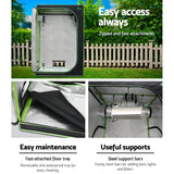 Greenfingers Grow Tent 120x60x180CM 1680D Hydroponics Kit Indoor Plant Room System - Rear View