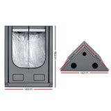 Green Fingers Grow Tent Kits Hydroponics Kit Indoor Grow System 142X100X180CM - Front View