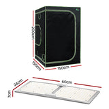 Green Fingers Grow Tent Light Kit 150x150x200CM 2200W LED Full Spectrum - Front View