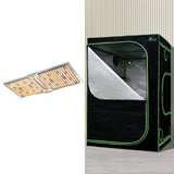 Green Fingers Grow Tent Light Kit 150x150x200CM 2200W LED Full Spectrum - Low Angle