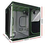 Green Fingers Grow Tent 200x200x200CM Hydroponics Kit Indoor Plant Room System - Front View