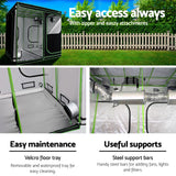 Green Fingers Grow Tent 200x200x200CM Hydroponics Kit Indoor Plant Room System - Close-Up Angle