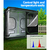 Green Fingers Grow Tent Light Kit 240x120x200CM 2200W LED Full Spectrum - Side View
