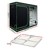 Green Fingers Grow Tent Light Kit 240x120x200CM 4500W LED Full Spectrum - Front View
