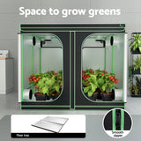 Green Fingers Grow Tent Kits 240x240x200cm Hydroponics Indoor Grow System Black - Top-Down View