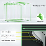 Green Fingers Grow Tent Kits 240x240x200cm Hydroponics Indoor Grow System Black - 45-Degree Angle