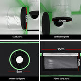 Green Fingers Grow Tent Kits 300x150x200cm Hydroponics Indoor Plant Grow System - Rear View