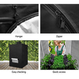 Green Fingers Grow Tent 60x60x90CM Hydroponics Kit Indoor Plant Room System - Rear View