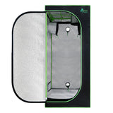 Green Fingers Grow Tent 70x70x160CM 1680D Hydroponics Kit Indoor Plant Room System - Side View