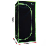 Green Fingers Grow Tent 80x80x160CM Hydroponics Kit Indoor Plant Room System - Front View