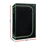 Green Fingers Grow Tent 90x50x160CM Hydroponics Kit Indoor Plant Room System - Front View