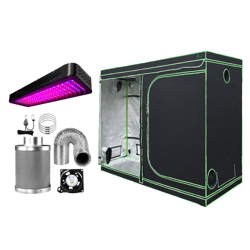 Green Fingers Grow Tent Light Kit 240x120x200CM 2000W LED 6 Vent Fan,Green Fingers Grow Tent Light K
