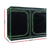 Green Fingers Grow Tent Light Kit 240x120x200CM 2000W LED 6 Vent Fan,Green Fingers Grow Tent Light Kit LED 2000W Full Spectrum 6 Vent 240x120x200CM - Front View