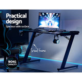 Artiss Gaming Desk Computer Desks LED Light 120CM - Top-Down View