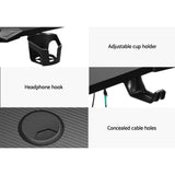 Artiss Gaming Desk Computer Desks LED Light 120CM - Rear View