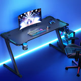 Artiss Gaming Desk Computer Desks LED Light 140CM - Close-Up Angle