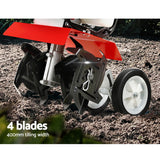 Giantz 63CC Tiller Garden Cultivator Rototiller 4 Blades Soil Plower Rotary Hoe - Top-Down View