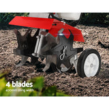 Giantz 88CC Tiller Garden Cultivator Rototiller 4 Blades Soil Plower Rotary Hoe - 45-Degree Angle