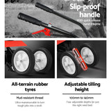 Giantz 88CC Tiller Garden Cultivator Rototiller 4 Blades Soil Plower Rotary Hoe - Close-Up Angle