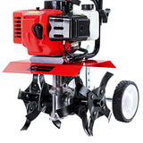 Giantz 65CC Tiller Rototiller Garden Cultivator 4 Blades Soil Power Rotary Hoe - Side View