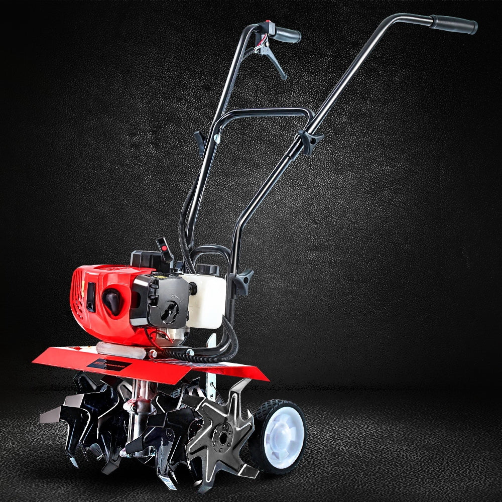 Giantz 65CC Tiller Rototiller Garden Cultivator 6 Blades Soil Power Rotary Hoe