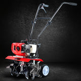 Giantz 65CC Tiller Rototiller Garden Cultivator 6 Blades Soil Power Rotary Hoe