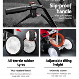 Giantz 72CC Tiller Garden Cultivator Rototiller 4 Blades Soil Plower Mini Rotary Hoe - Rear View